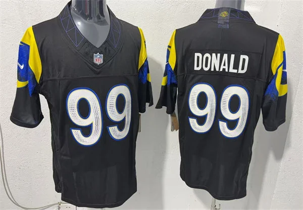 Mens Los Angeles Rams #99 Aaron Donald Midnight Blue 2025 Rivalries Collection Limited Jersey