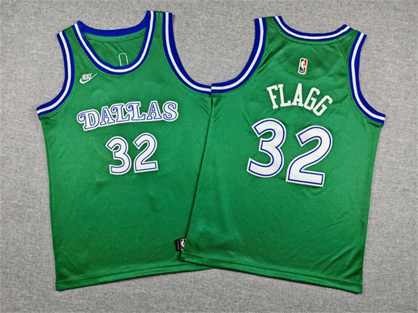 Youth Dallas Mavericks #32 Cooper Flagg Green Classic Edition Jersey