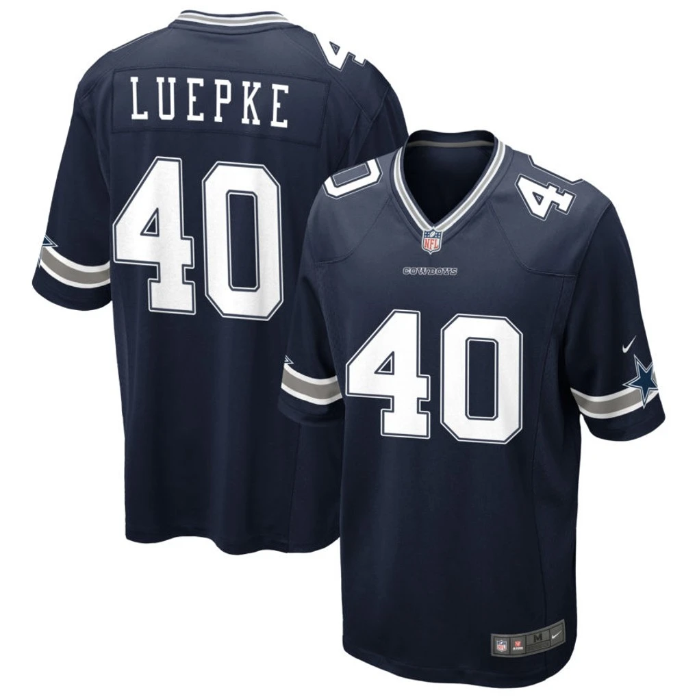 Mens Dallas Cowboys #40 Hunter Luepke Nike Navy Vapor F.U.S.E. Limited Jersey