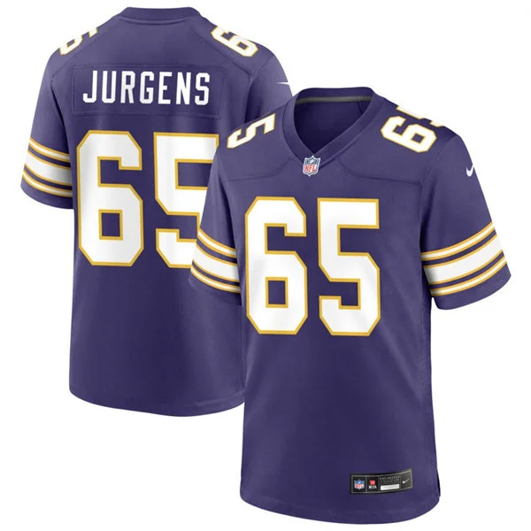Men's Minnesota Vikings #65 Michael Jurgens Nike Purple Classic F.U.S.E. Limited Jersey