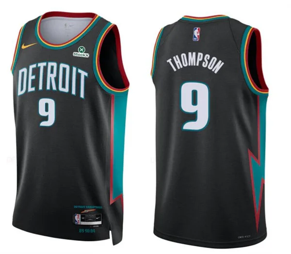 Mens Detroit Pistons #9 Ausar Thompson Charcoal 2025-26 City Edition Swingman Jersey