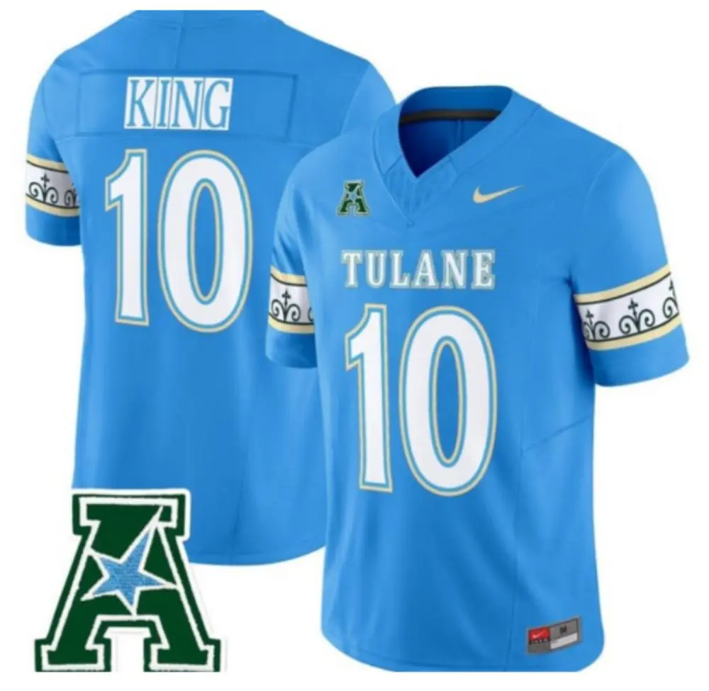 Tulane Green Wave #10 Shaun King Blue 2025 City Edition Football Jersey