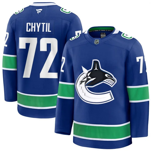 Men's Vancouver Canucks #72 Filip Chytil Fanatics Home Blue Premium Jersey