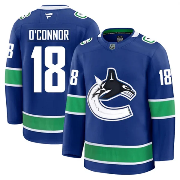 Men's Vancouver Canucks #18 Drew O'Connor Fanatics Home Blue Premium Jersey