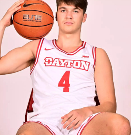 Dayton Flyers #4 Jordan Derkack College Basketball Game Jersey  White