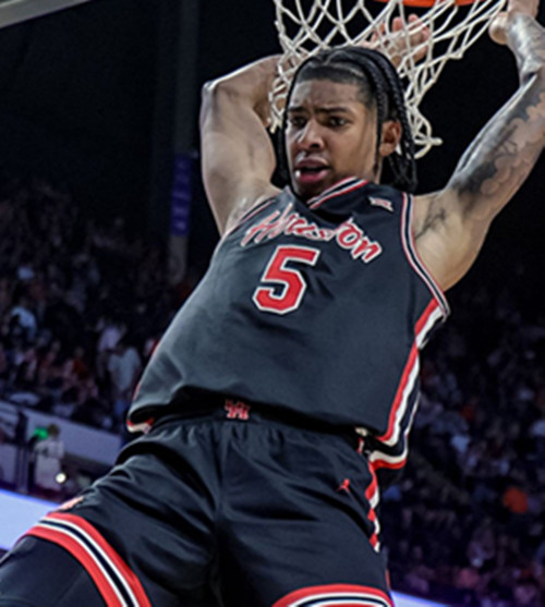 Houston Cougars #5 Chris Cenac Jr.  2025 Black Houston Basketball Game Jersey