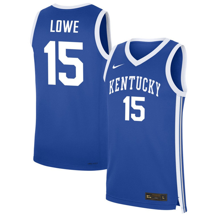 Kentucky Wildcats #15 Jaland Lowe Royal College Basketball Game Jersey