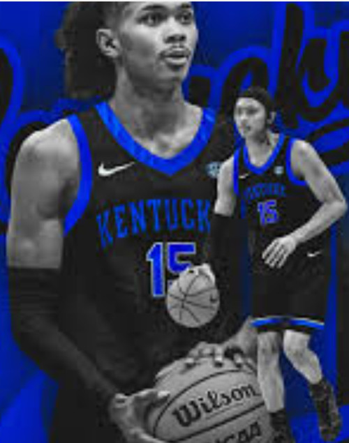 Kentucky Wildcats #15 Jaland Lowe Black College Basketball Game Jersey