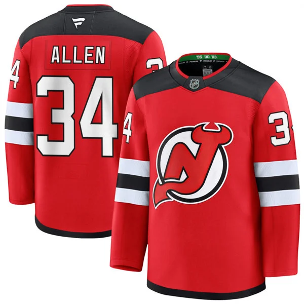 Mens New Jersey Devils #34 Jake Allen Fanatics Home Red Premium Jersey