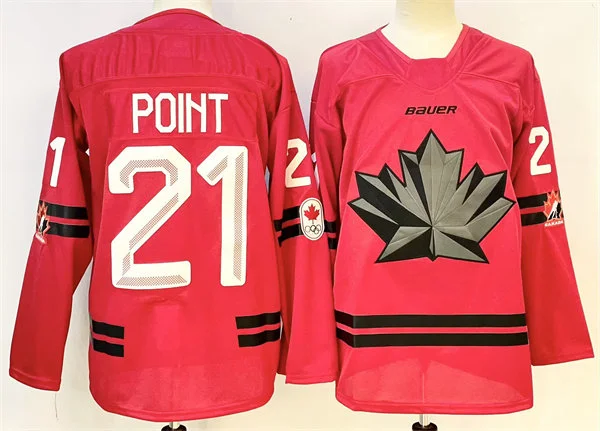 Men's Canada #21 Brayden Point 2026 Canada Olympic Hockey Red