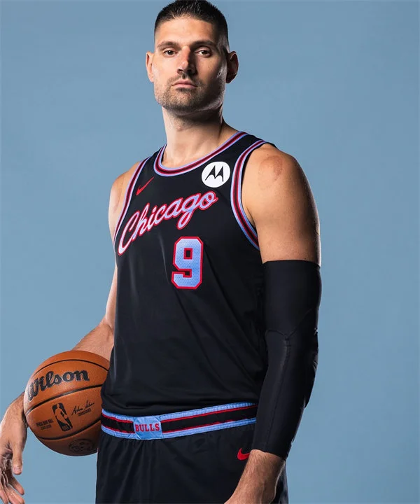 Mens Chicago Bulls #9 Nikola Vucevic Black 2025-26 City Edition Jersey