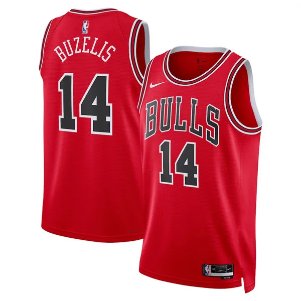 Mens Chicago Bulls #14 Matas Buzelis Nike Red Icon Edition Swingman Jersey