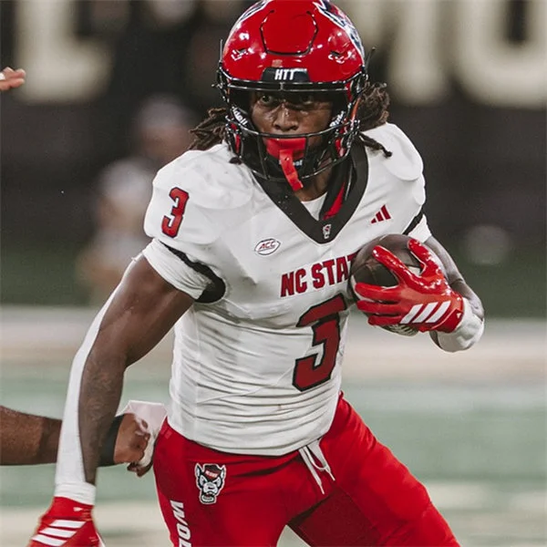 NC State Wolfpack #3 Hollywood Smothers 2025 White Football Game Jersey