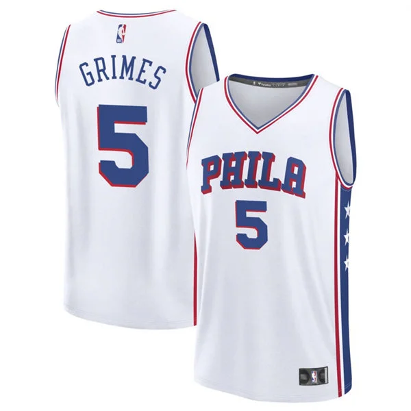 Mens Philadelphia 76ers #5 Quentin Grimes Nike White Association Edition Swingman Jersey