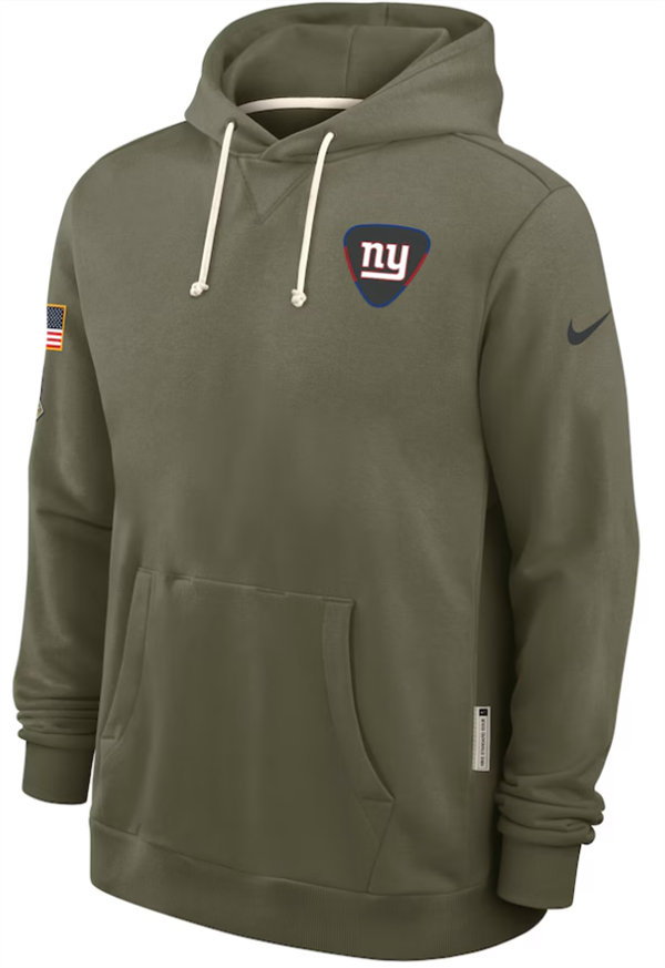 New York Giants Nike Olive 2025 Salute to Service Hoodie Embroidered Quality