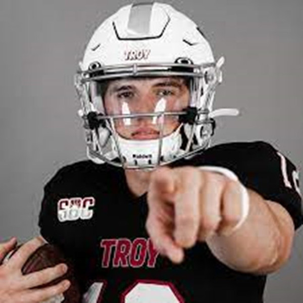 Troy Trojans #10 Tucker Kilcrease Adidas  Black Football Game Jersey