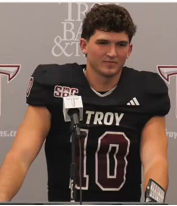 Troy Trojans #10 Tucker Kilcrease Adidas  2025 Black  Football Game Jersey