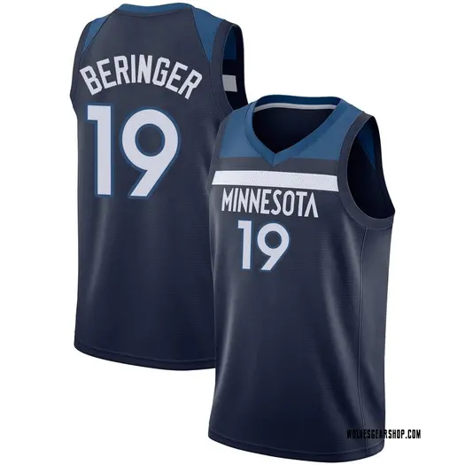 Men's Minnesota Timberwolves #19 Joan Beringer Navy Icon Edition Swingman Jersey