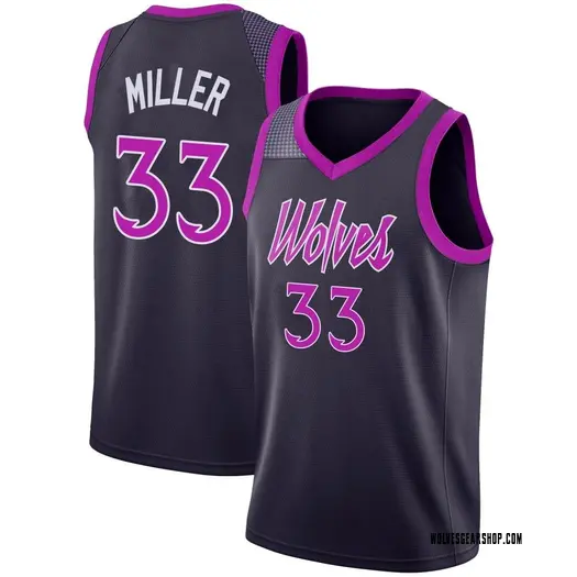 Men's Minnesota Timberwolves #33 Leonard Miller 2025-26 Navy Purple City Edition Swingman Jersey