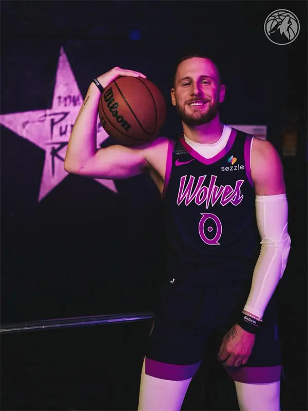 Men's Minnesota Timberwolves #0 Donte DiVincenzo 2025-26 Navy Purple City Edition Swingman Jersey