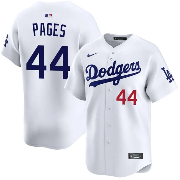 Mens Los Angeles Dodgers #44 Andy Pages White Home Limited Player Jersey