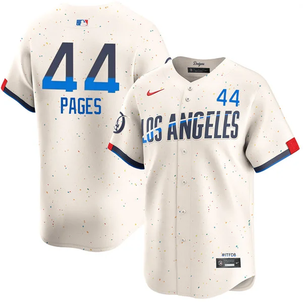 Mens Los Angeles Dodgers #44 Andy Pages City Connect Limited Player Jersey - Cream
