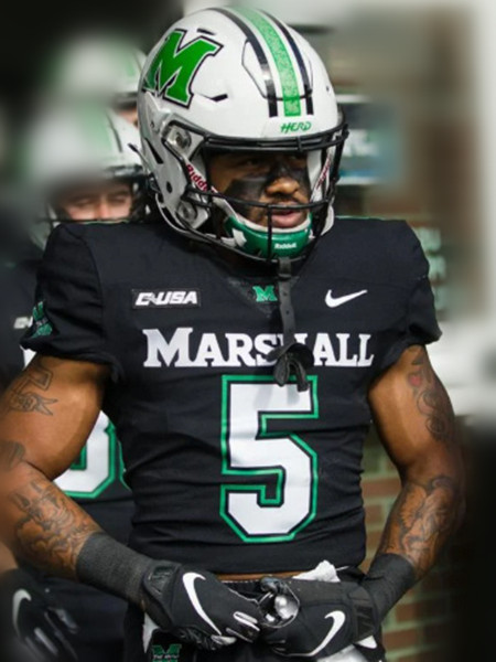 Marshall Thundering Herd #5 Jo'Shon Barbie 2025 Black Vapor F.U.S.E. Limited Football Jersey