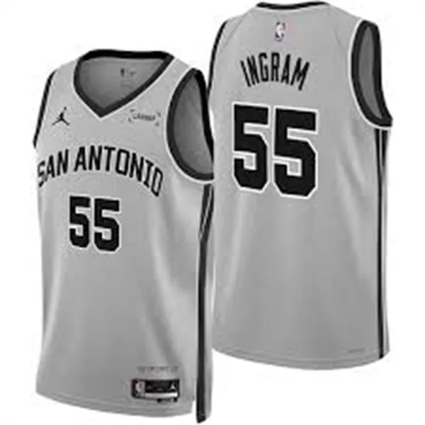 Men's San Antonio Spurs #55 Harrison Ingram 2025-26 Silver Statement Edition Swingman Jersey