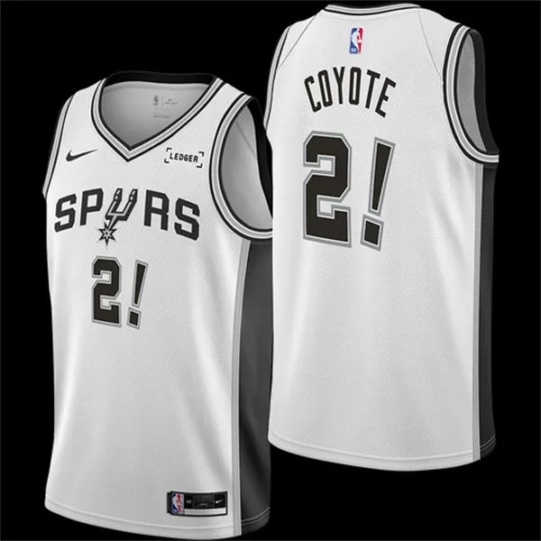 Men's San Antonio Spurs Coyote White Association Edition Swingman Jersey