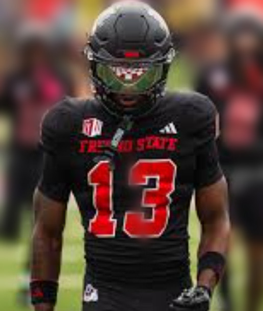 Fresno State Bulldogs #13 E.J. Warner  Black 2025 Football Game Jersey