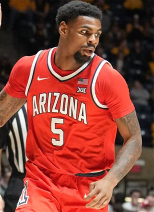 Mens Youth Arizona Wildcats #5 KJ Lewis 2025 XII Red Basketball Game Jersey