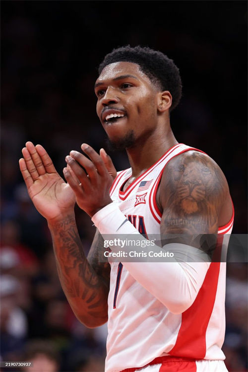 Mens Youth Arizona Wildcats #1 Caleb Love 2025 XII White Retro Basketball Jersey