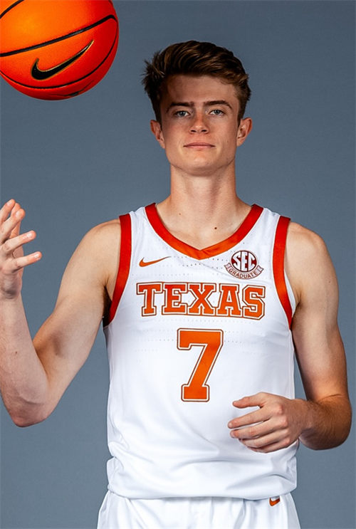 Men's Youth Texas Longhorns #7 Cole Bott 2025 SEC White College Basketball Game Jersey