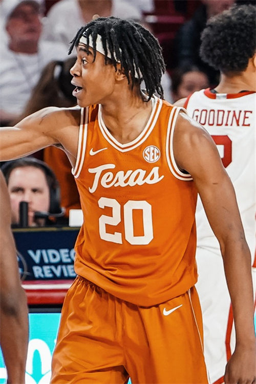 Men's Youth Texas Longhorns #20 Tre Johnson 2023 XII Orange Team Classic Basketball Jersey