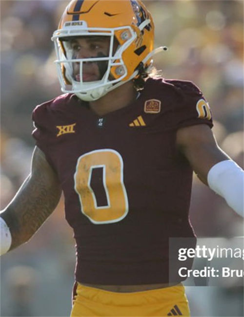 Mens Arizona State Sun Devils #0 Jordyn Tyson 2024 Maroon Football Game Jersey