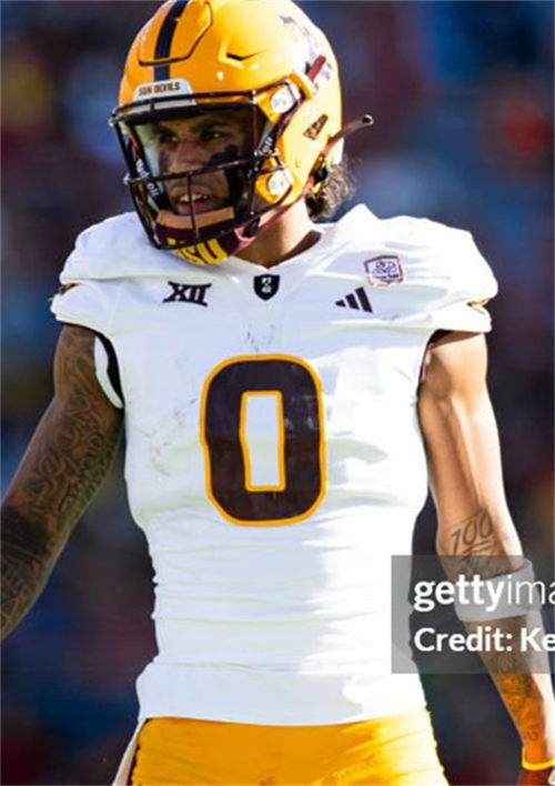 Mens Arizona State Sun Devils #0 Jordyn Tyson 2024 White Football Game Jersey