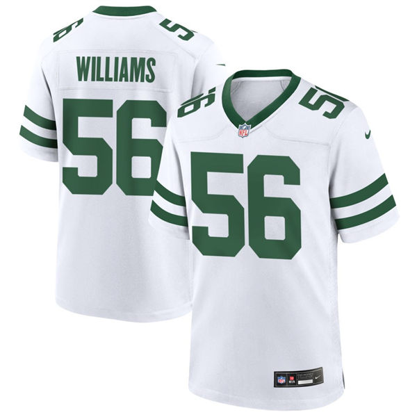 Men's New York Jets #56 Quincy Williams  White Legacy Game Jersey