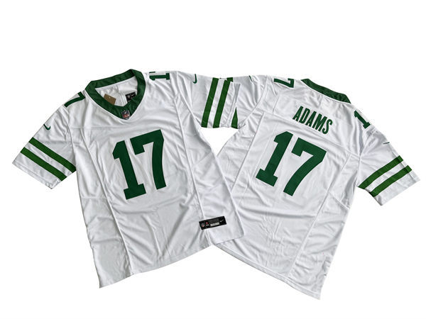 Men's New York Jets 17# Davante Adams White Legacy Game Jersey 