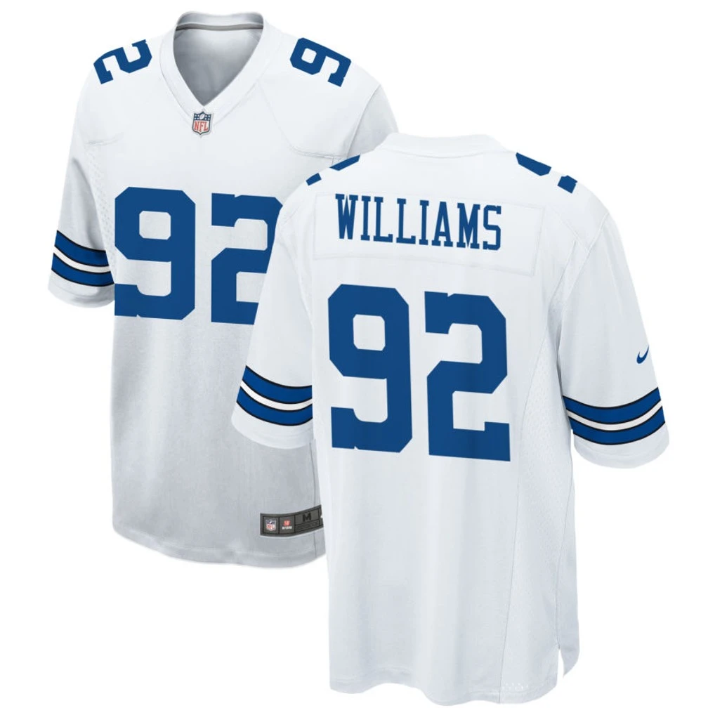 Mens Dallas Cowboys #92 Quinnen Williams Nike White Vapor F.U.S.E. Limited Jersey