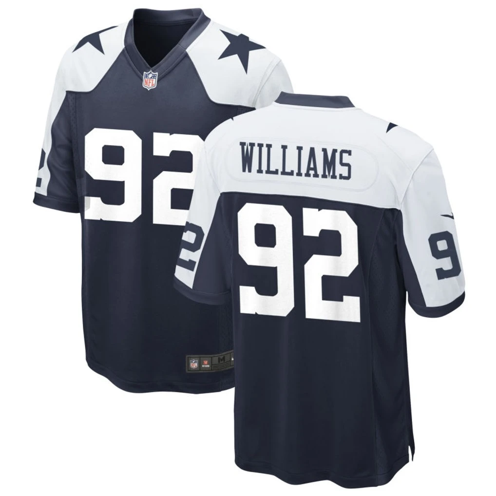 Mens Dallas Cowboys #92 Quinnen Williams Nike Navy Alternate Vapor F.U.S.E. Limited Jersey