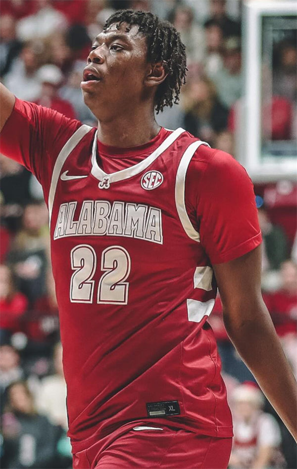 Mens Youth Alabama Crimson Tide #22 Aiden Sherrell Nike Crimson Basketball Throwback Jersey