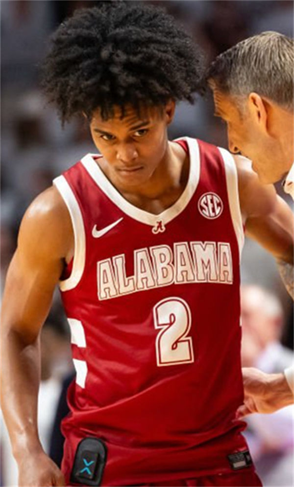 Mens Youth  Alabama Crimson Tide #2 Aden Holloway Nike Crimson Basketball Throwback Jersey