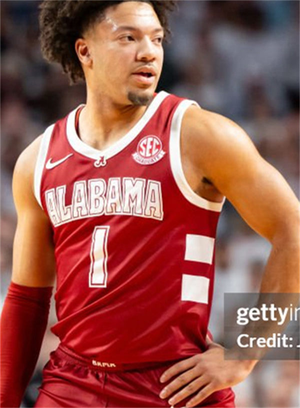 Mens Youth  Alabama Crimson Tide #1 Mark Sears Nike Crimson Basketball Throwback Jersey