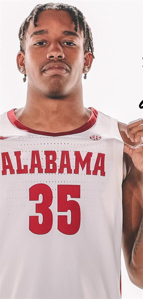 Mens Youth Alabama Crimson Tide #35 Derrion Reid Nike White College Basketball Game Jersey
