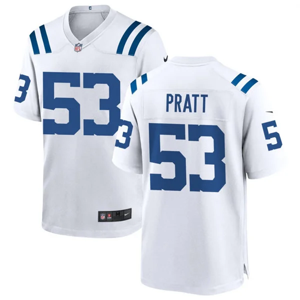 Mens Indianapolis Colts #53 Germaine Pratt Nike White F.U.S.E.Vapor Limited Jersey