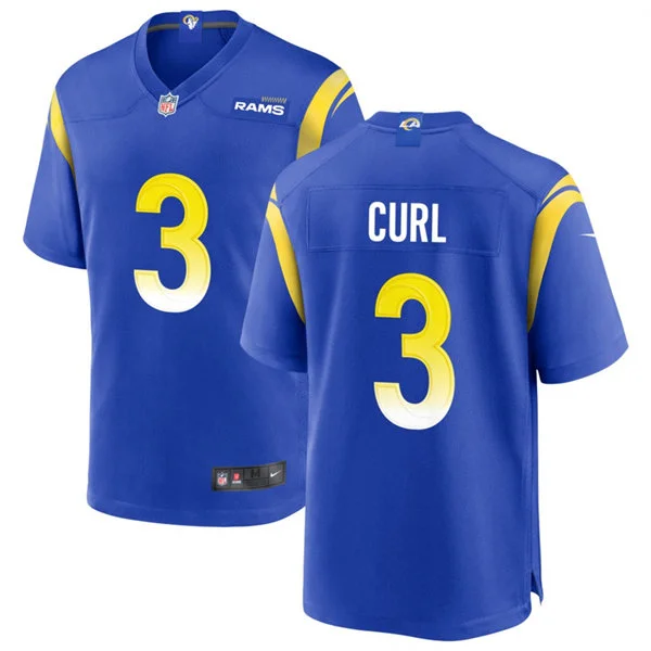 Mens Los Angeles Rams #3 Kamren Curl Nike Royal Vapor Vapor F.U.S.E. Limited Jersey