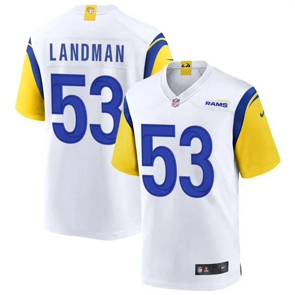 Mens Los Angeles Rams #53 Nate Landman  Nike White Alternate  Vapor F.U.S.E. Limited Jersey