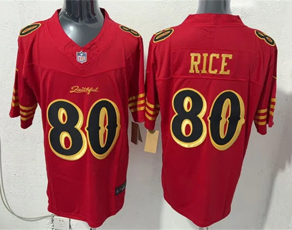 Mens San Francisco 49ers #80 Jerry Rice Rivalry Collection F.U.S.E. Limited Jersey Red