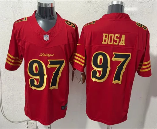 Mens San Francisco 49ers #97 Nick Bosa Rivalry Collection F.U.S.E. Limited Jersey Red