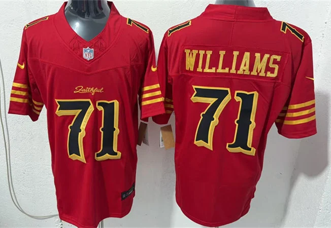 Mens San Francisco 49ers #71 Trent Williams Rivalry Collection F.U.S.E. Limited Jersey Red